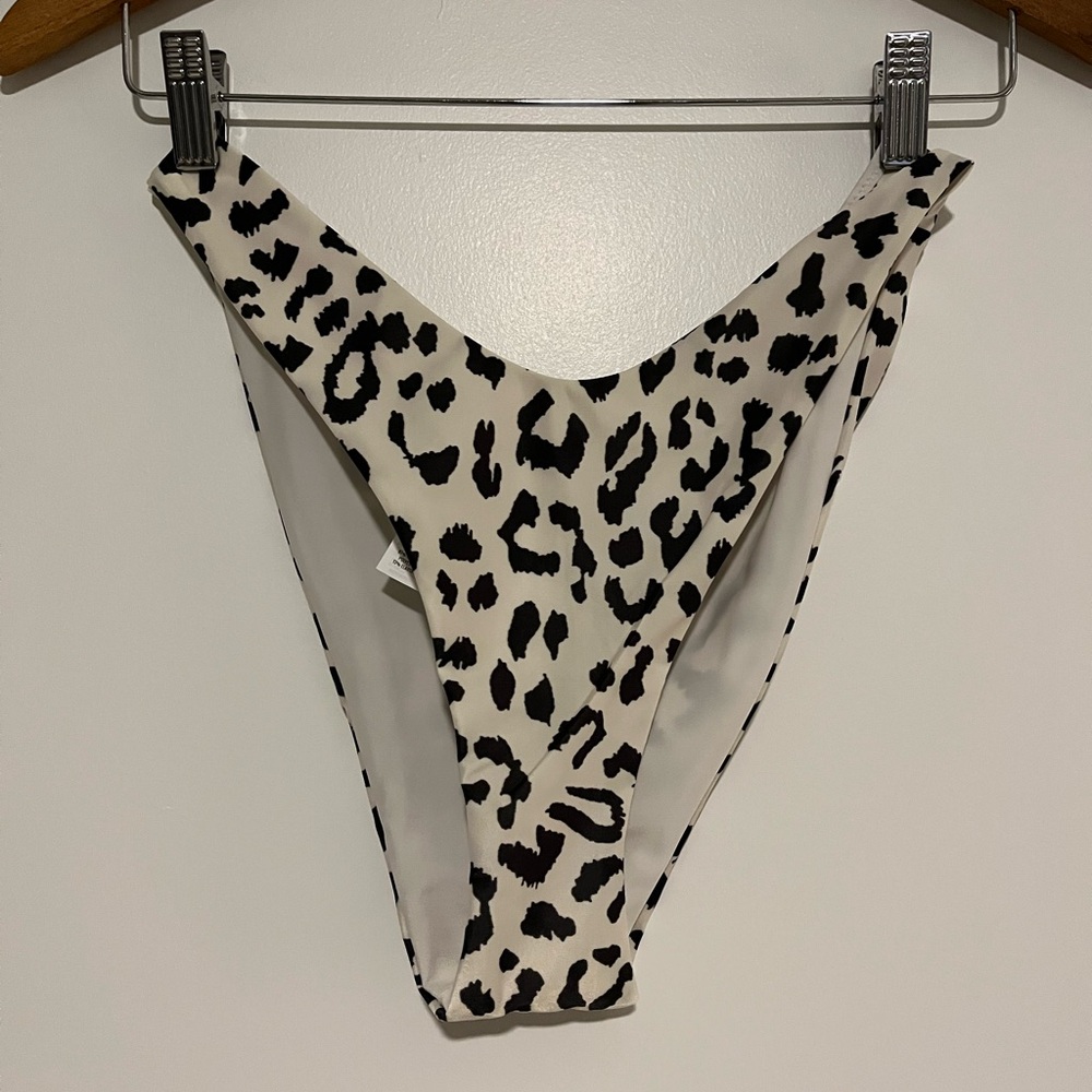 Aerie Cheekier Leopard Print High-Cut Bikini Bottom